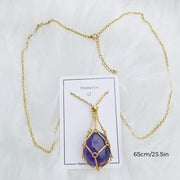 🎅2024 Pre-Xmas Sale🎄Crystal Stone Holder Necklace