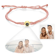 ✨Hot Sale 49% Off🔥Personalized Photo Projection Couple Bracelet Braided Rope Bracelet