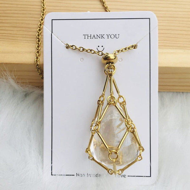 🎅2024 Pre-Xmas Sale🎄Crystal Stone Holder Necklace