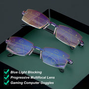 Sapphire high hardness anti-blue progressive Far And Near Dual-Use Reading Glasses