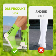 Slip-resistant, breathable football socks + shin lacher Set